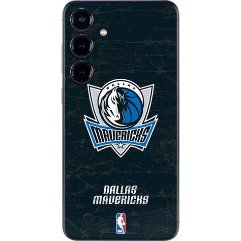 NBA Dallas Mavericks Black Primary Logo Galaxy S25 Plus Skin