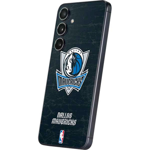 NBA Dallas Mavericks Black Primary Logo Galaxy S25 Plus Skin