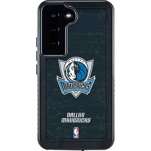 NBA Dallas Mavericks Black Primary Logo Galaxy S24 Waterproof Case