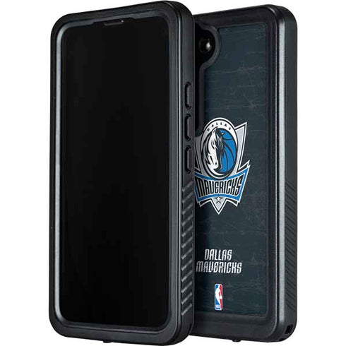 NBA Dallas Mavericks Black Primary Logo Galaxy S24 Waterproof Case