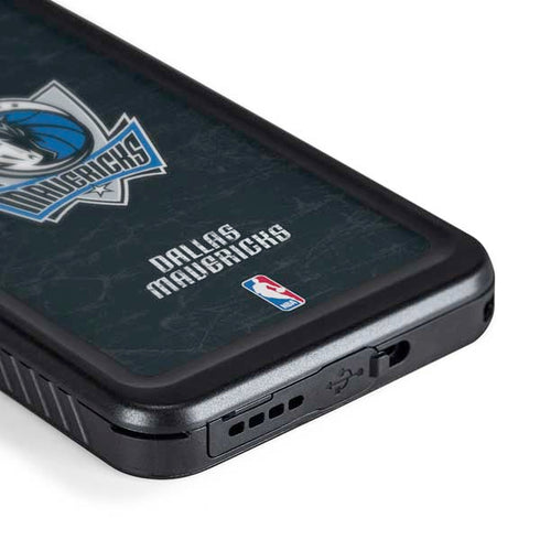 NBA Dallas Mavericks Black Primary Logo Galaxy S24 Waterproof Case