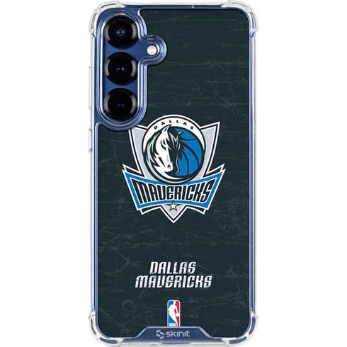 NBA Dallas Mavericks Black Primary Logo Galaxy S25 Clear Case