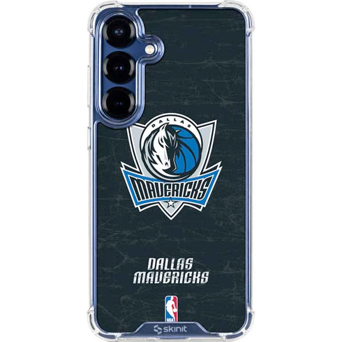 NBA Dallas Mavericks Black Primary Logo Galaxy S25 FE Clear Case