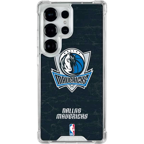 NBA Dallas Mavericks Black Primary Logo Galaxy S25 Ultra Clear Case