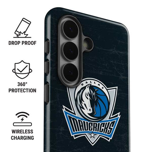 NBA Dallas Mavericks Black Primary Logo Galaxy S26 Plus Impact Case