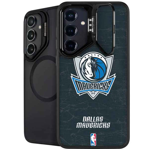 NBA Dallas Mavericks Black Primary Logo Galaxy S26 Plus Kickstand Case