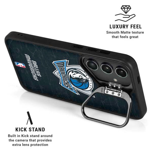 NBA Dallas Mavericks Black Primary Logo Galaxy S26 Plus Kickstand Case