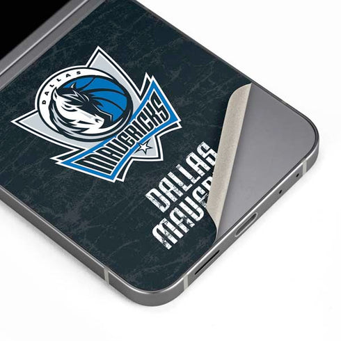 NBA Dallas Mavericks Black Primary Logo Galaxy Z Flip6 Skin