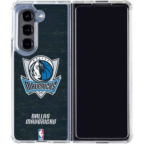 NBA Dallas Mavericks Black Primary Logo Galaxy Z Fold5 5G Clear Case