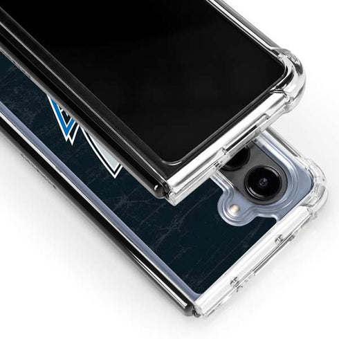 NBA Dallas Mavericks Black Primary Logo Galaxy Z Fold5 5G Clear Case