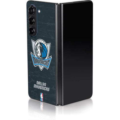 NBA Dallas Mavericks Black Primary Logo Galaxy Z Fold5 5G Skin