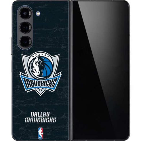 NBA Dallas Mavericks Black Primary Logo Galaxy Z Fold5 5G Skin