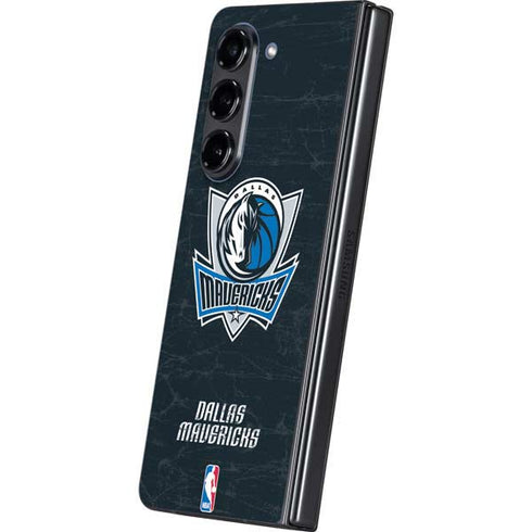 NBA Dallas Mavericks Black Primary Logo Galaxy Z Fold5 5G Skin