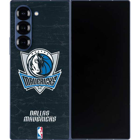 NBA Dallas Mavericks Black Primary Logo Galaxy Z Fold6 Skin