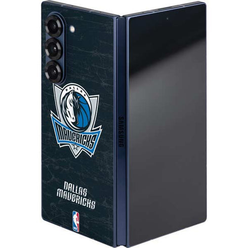 NBA Dallas Mavericks Black Primary Logo Galaxy Z Fold6 Skin