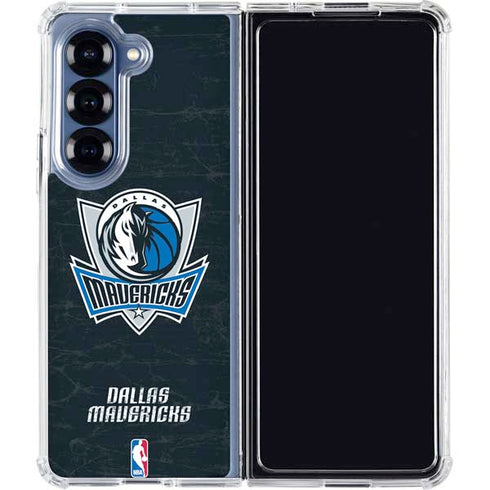 NBA Dallas Mavericks Black Primary Logo Galaxy Z Fold7 Clear Case