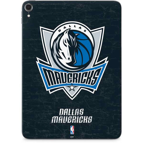 NBA Dallas Mavericks Black Primary Logo Apple iPad Pro Skin