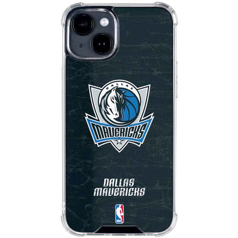 NBA Dallas Mavericks Black Primary Logo iPhone 15 Clear Case