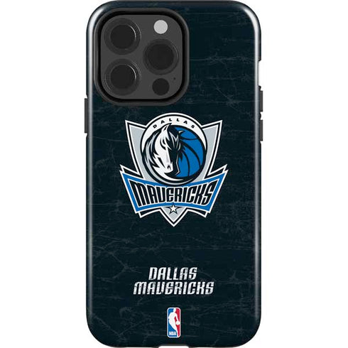 NBA Dallas Mavericks Black Primary Logo iPhone 15 Pro Impact Case