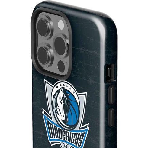 NBA Dallas Mavericks Black Primary Logo iPhone 15 Pro Impact Case