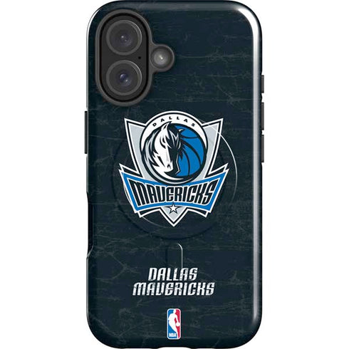 NBA Dallas Mavericks Black Primary Logo iPhone 16 Magsafe Impact Case