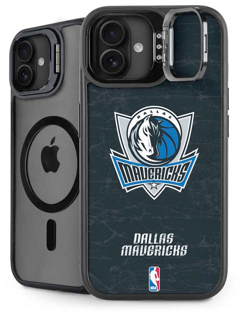 NBA Dallas Mavericks Black Primary Logo iPhone 16 Plus Kickstand Case