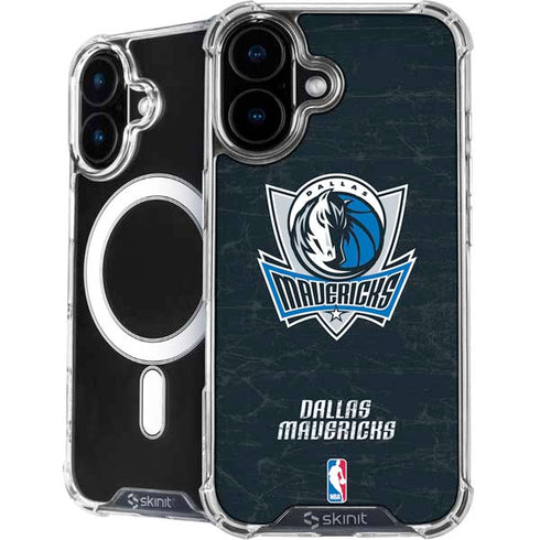 NBA Dallas Mavericks Black Primary Logo iPhone 16 Plus MagSafe Case