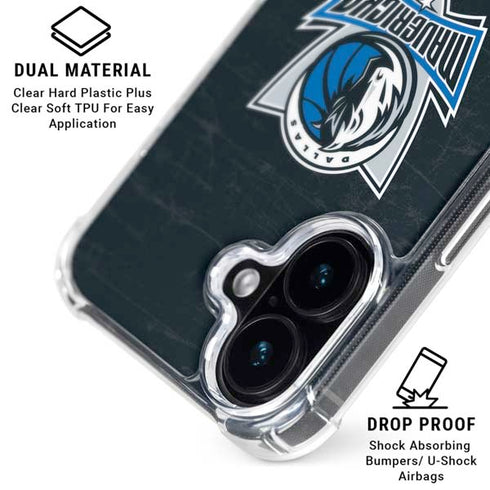 NBA Dallas Mavericks Black Primary Logo iPhone 16 Plus MagSafe Case