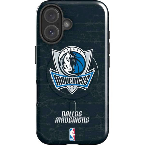 NBA Dallas Mavericks Black Primary Logo iPhone 16 Plus Magsafe Impact Case