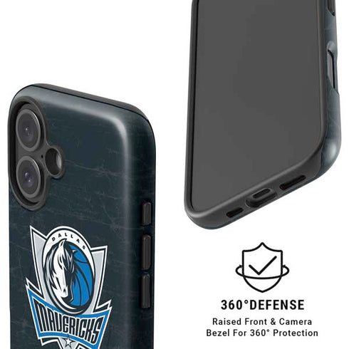 NBA Dallas Mavericks Black Primary Logo iPhone 16 Plus Magsafe Impact Case
