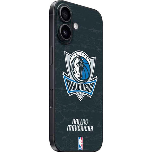 NBA Dallas Mavericks Black Primary Logo iPhone 16 Plus Skin