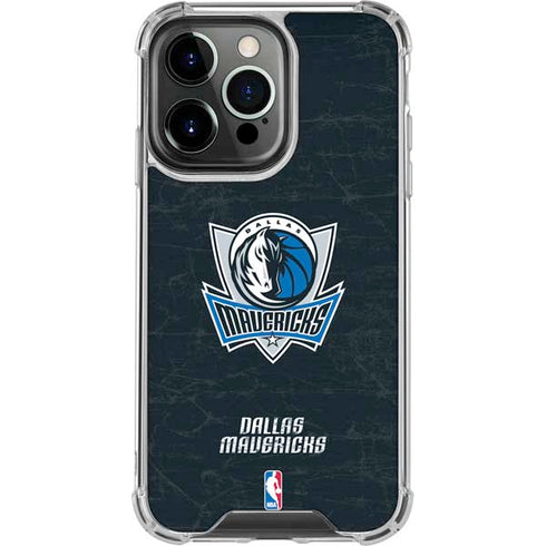 NBA Dallas Mavericks Black Primary Logo iPhone 16 Pro Clear Case