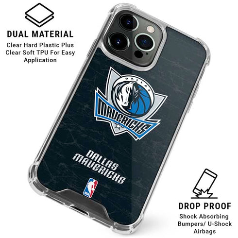 NBA Dallas Mavericks Black Primary Logo iPhone 16 Pro Clear Case