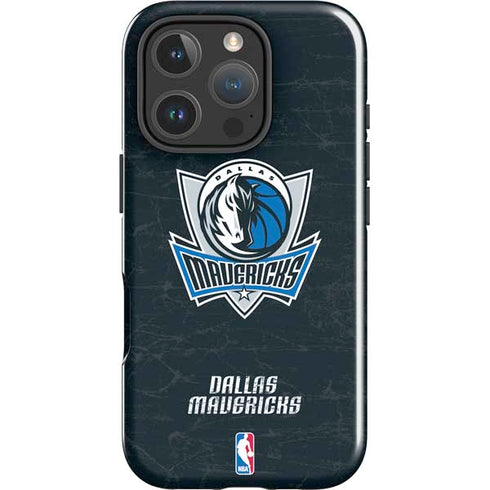 NBA Dallas Mavericks Black Primary Logo iPhone 16 Pro Impact Case