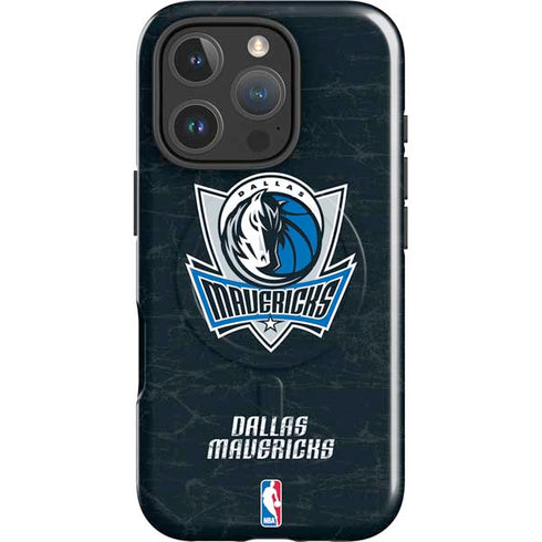 NBA Dallas Mavericks Black Primary Logo iPhone 16 Pro Magsafe Impact Case