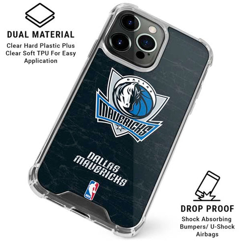 NBA Dallas Mavericks Black Primary Logo iPhone 16 Pro Max Clear Case