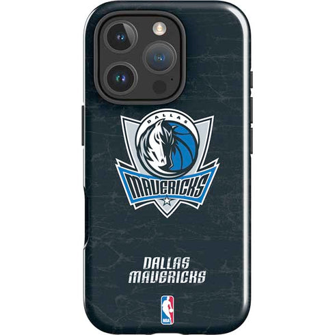NBA Dallas Mavericks Black Primary Logo iPhone 16 Pro Max Impact Case