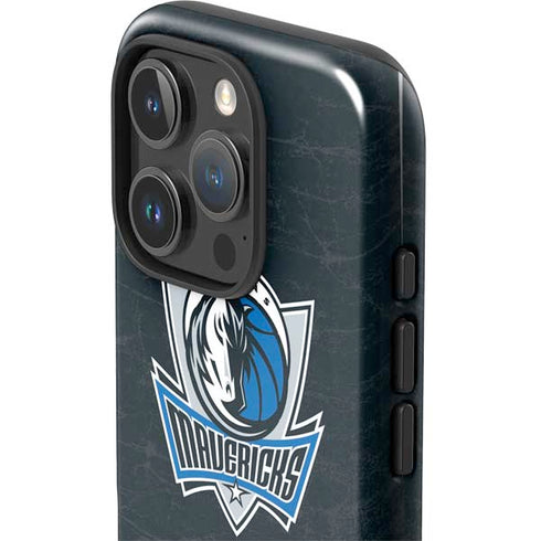 NBA Dallas Mavericks Black Primary Logo iPhone 16 Pro Max Impact Case