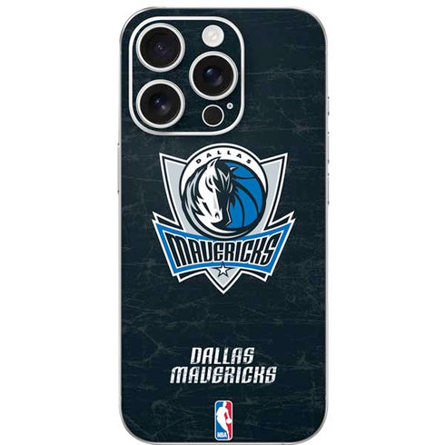 NBA Dallas Mavericks Black Primary Logo iPhone 16 Pro Skin