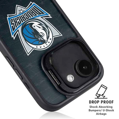 NBA Dallas Mavericks Black Primary Logo iPhone 16e Kickstand Case
