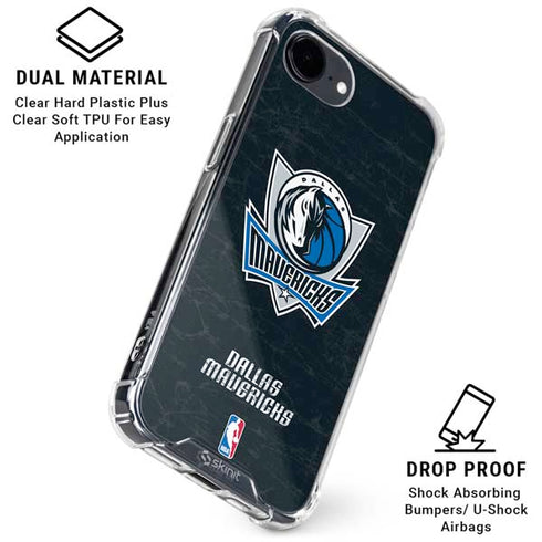 NBA Dallas Mavericks Black Primary Logo iPhone 16e Clear Case