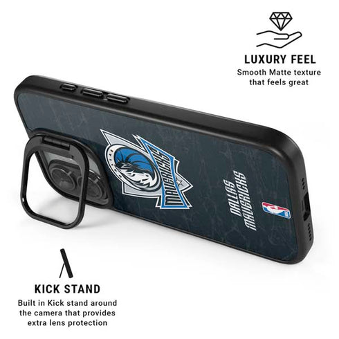 NBA Dallas Mavericks Black Primary Logo iPhone 17 Kickstand Case