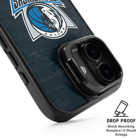 NBA Dallas Mavericks Black Primary Logo iPhone 17 Kickstand Case