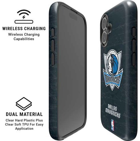 NBA Dallas Mavericks Black Primary Logo iPhone 17 Magsafe Impact Case