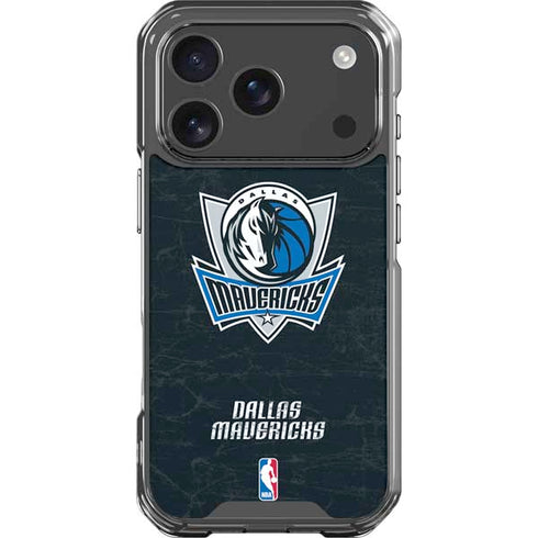 NBA Dallas Mavericks Black Primary Logo iPhone 17 Pro Clear Case