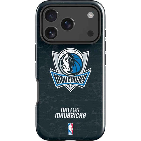 NBA Dallas Mavericks Black Primary Logo iPhone 17 Pro Impact Case