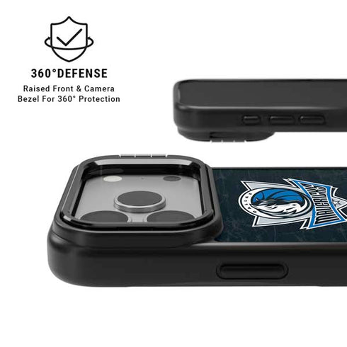 NBA Dallas Mavericks Black Primary Logo iPhone 17 Pro Max Kickstand Case