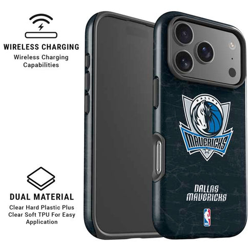 NBA Dallas Mavericks Black Primary Logo iPhone 17 Pro Max Magsafe Impact Case