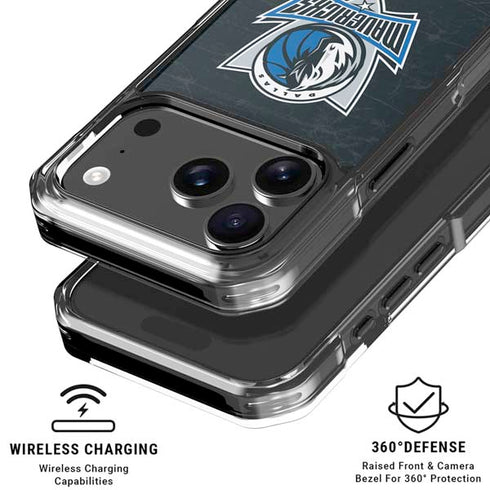 NBA Dallas Mavericks Black Primary Logo iPhone 18 Pro Clear Case