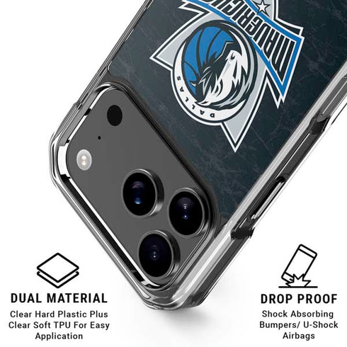 NBA Dallas Mavericks Black Primary Logo iPhone 18 Pro Clear Case